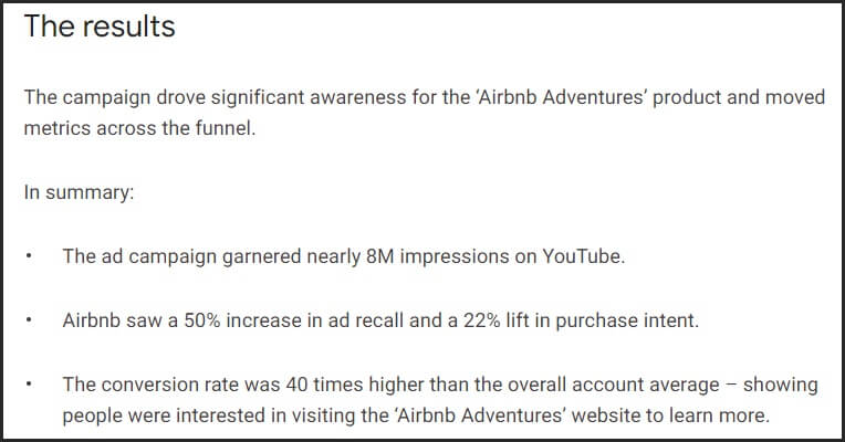 Airbnb Ad sequencing success story Facebook YouTube